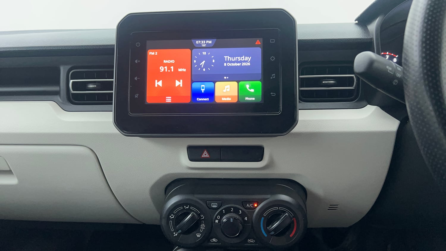 Used 2020 Maruti Suzuki Ignis Zeta 1.2 AMT Petrol Automatic interior MUSIC SYSTEM & AC CONTROL VIEW
