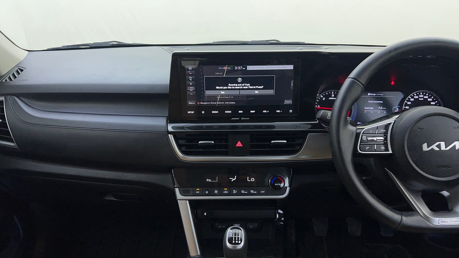 Used 2022 Kia Seltos HTX Plus 1.5 Diesel Diesel Manual interior MUSIC SYSTEM & AC CONTROL VIEW