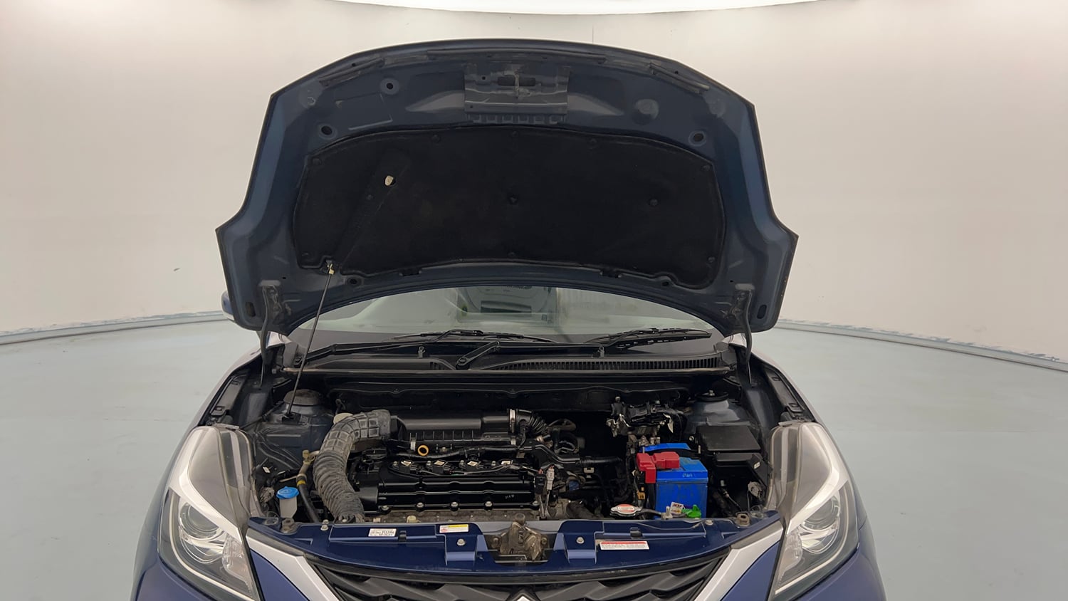 Used 2019 Maruti Suzuki Baleno Delta Petrol Manual engine ENGINE & BONNET OPEN FRONT VIEW