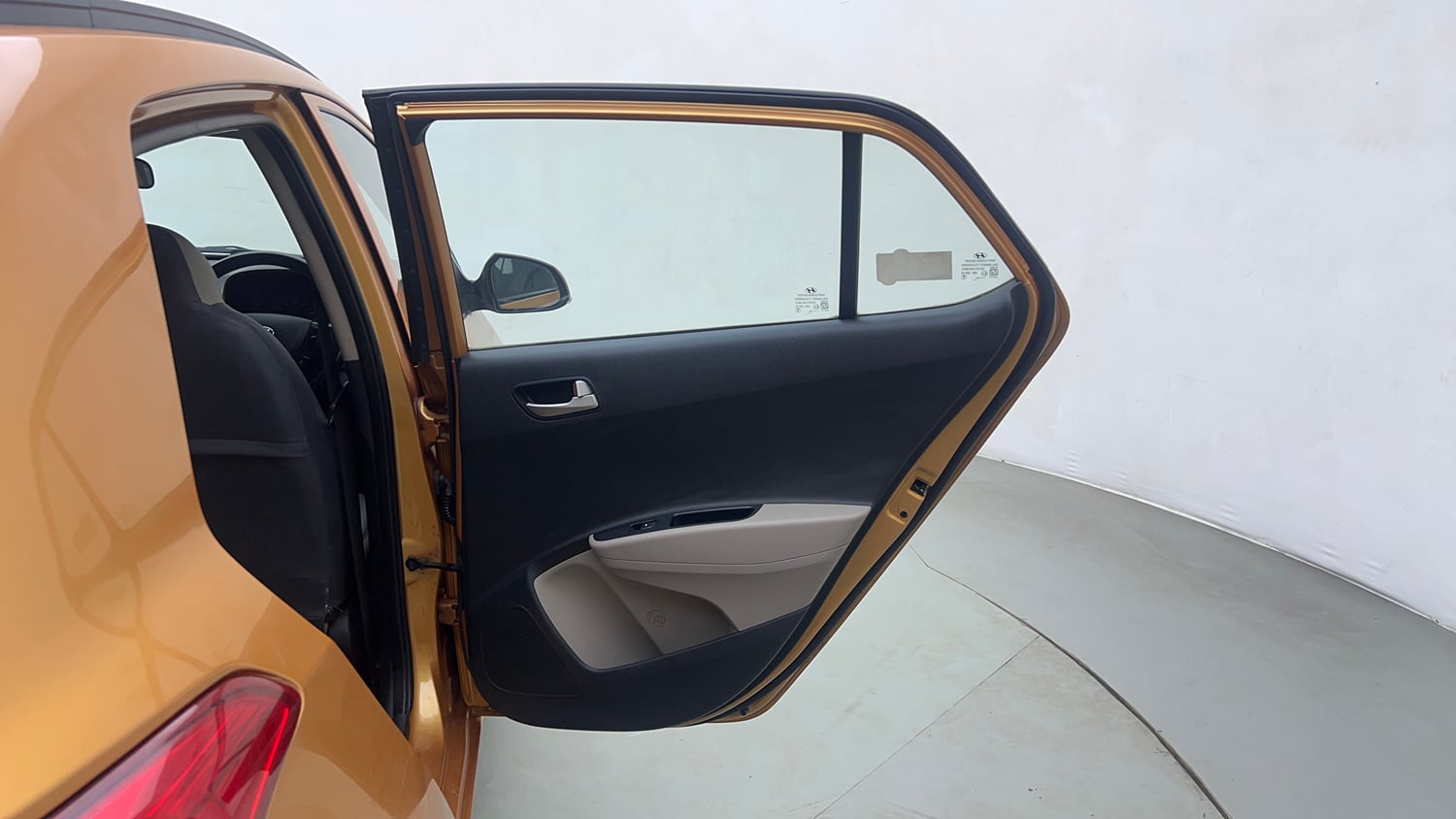 Used 2014 Hyundai Grand i10 Asta 1.2 Kappa VTVT Petrol Manual interior RIGHT REAR DOOR OPEN VIEW
