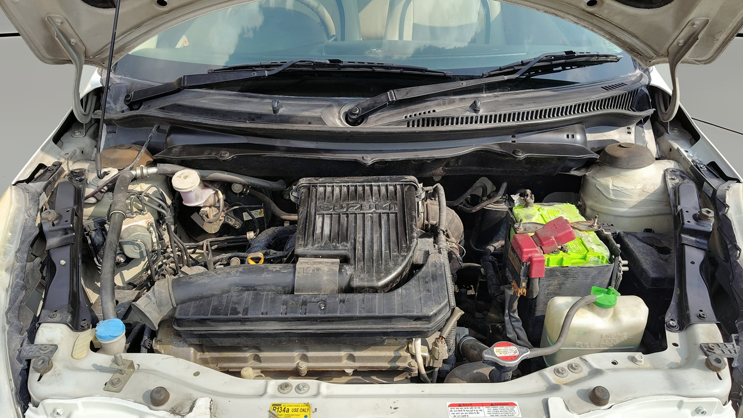 Used 2012 Maruti Suzuki Swift Dzire ZXI Petrol Manual engine ENGINE & BONNET OPEN FRONT VIEW