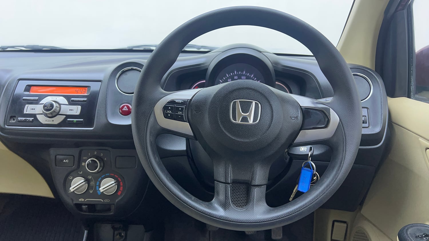 Used 2015 Honda Amaze 1.2 S i-VTEC Petrol Manual interior STEERING VIEW