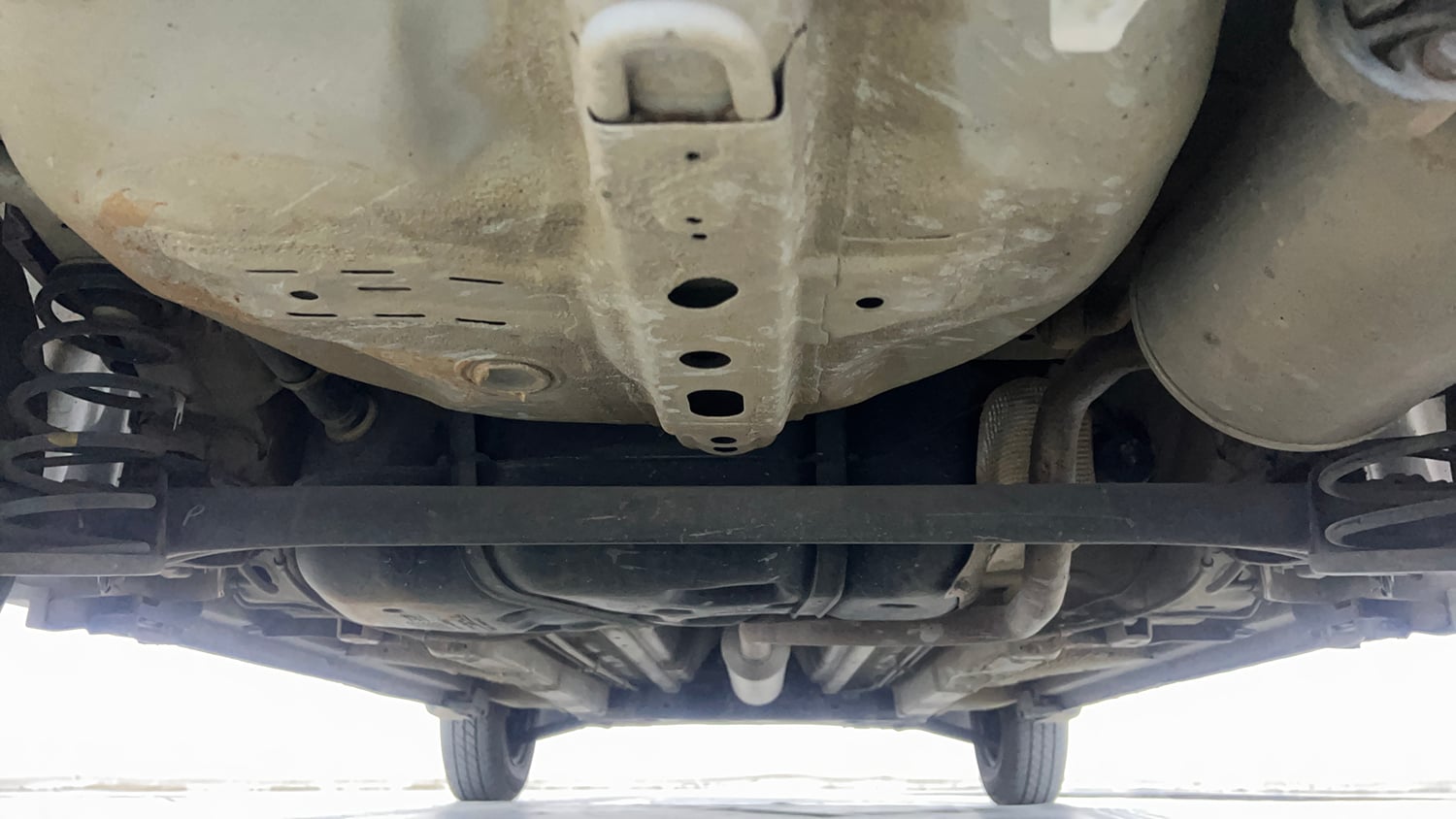 Used 2013 Maruti Suzuki Swift VXi Petrol Manual extra REAR UNDERBODY VIEW (TAKEN FROM REAR)