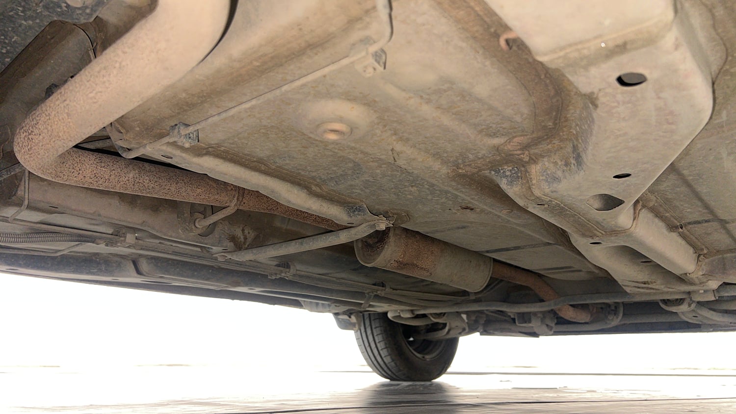 Used 2024 Tata Tiago XZA Plus iCNG Cng Automatic extra REAR RIGHT UNDERBODY VIEW