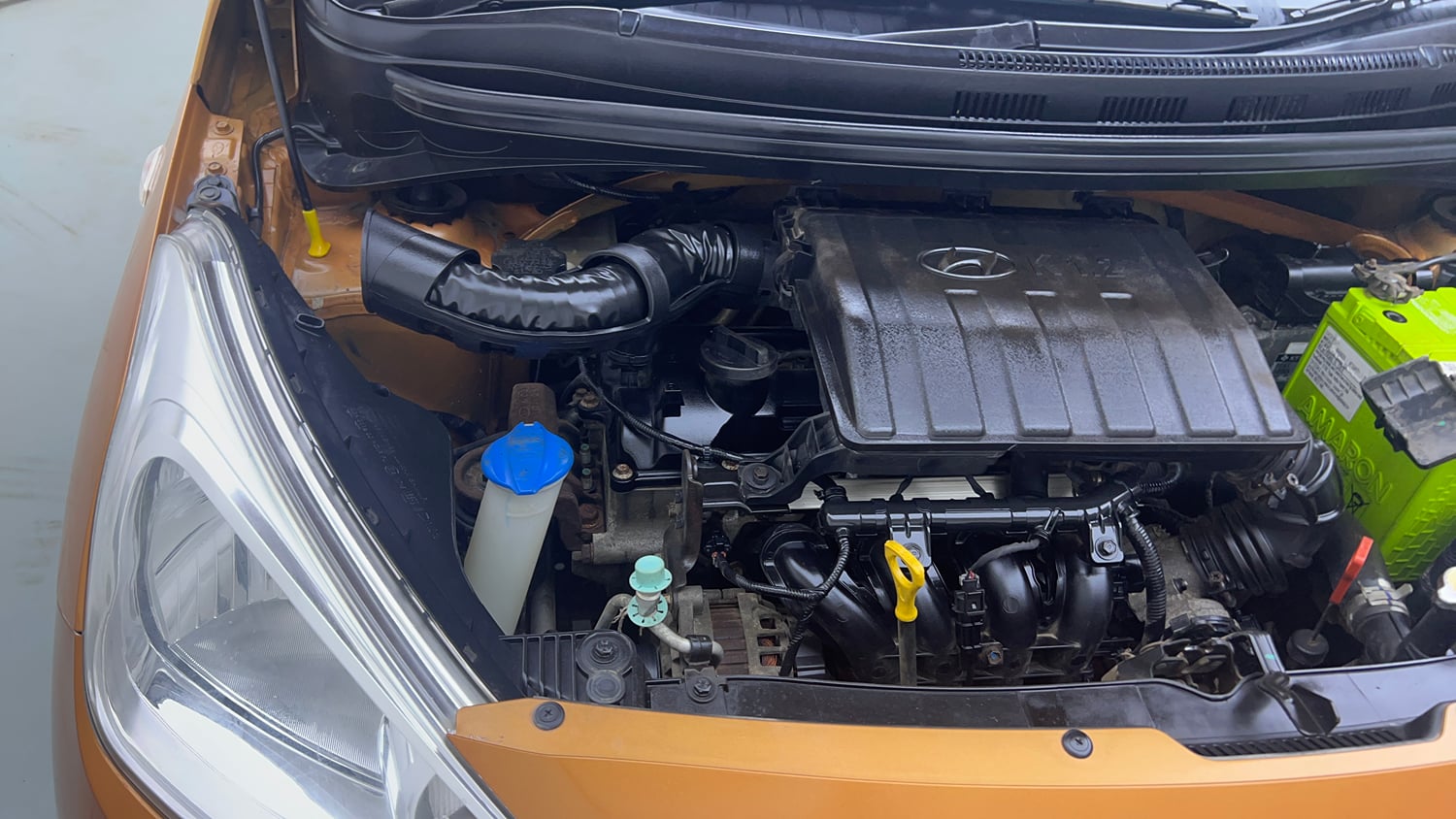 Used 2016 Hyundai Grand i10 Magna AT 1.2 Kappa VTVT Petrol Automatic engine ENGINE RIGHT SIDE VIEW