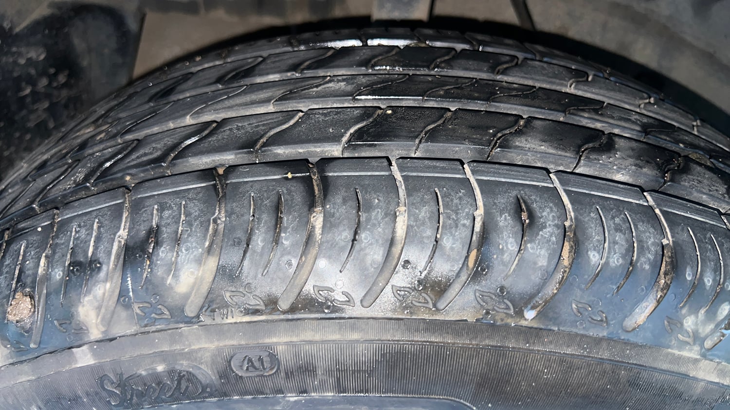 Used 2022 Tata Nexon XM Petrol Manual tyres RIGHT REAR TYRE TREAD VIEW