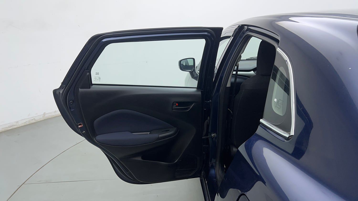 Used 2022 Maruti Suzuki Baleno Delta MT Petrol Manual interior LEFT REAR DOOR OPEN VIEW