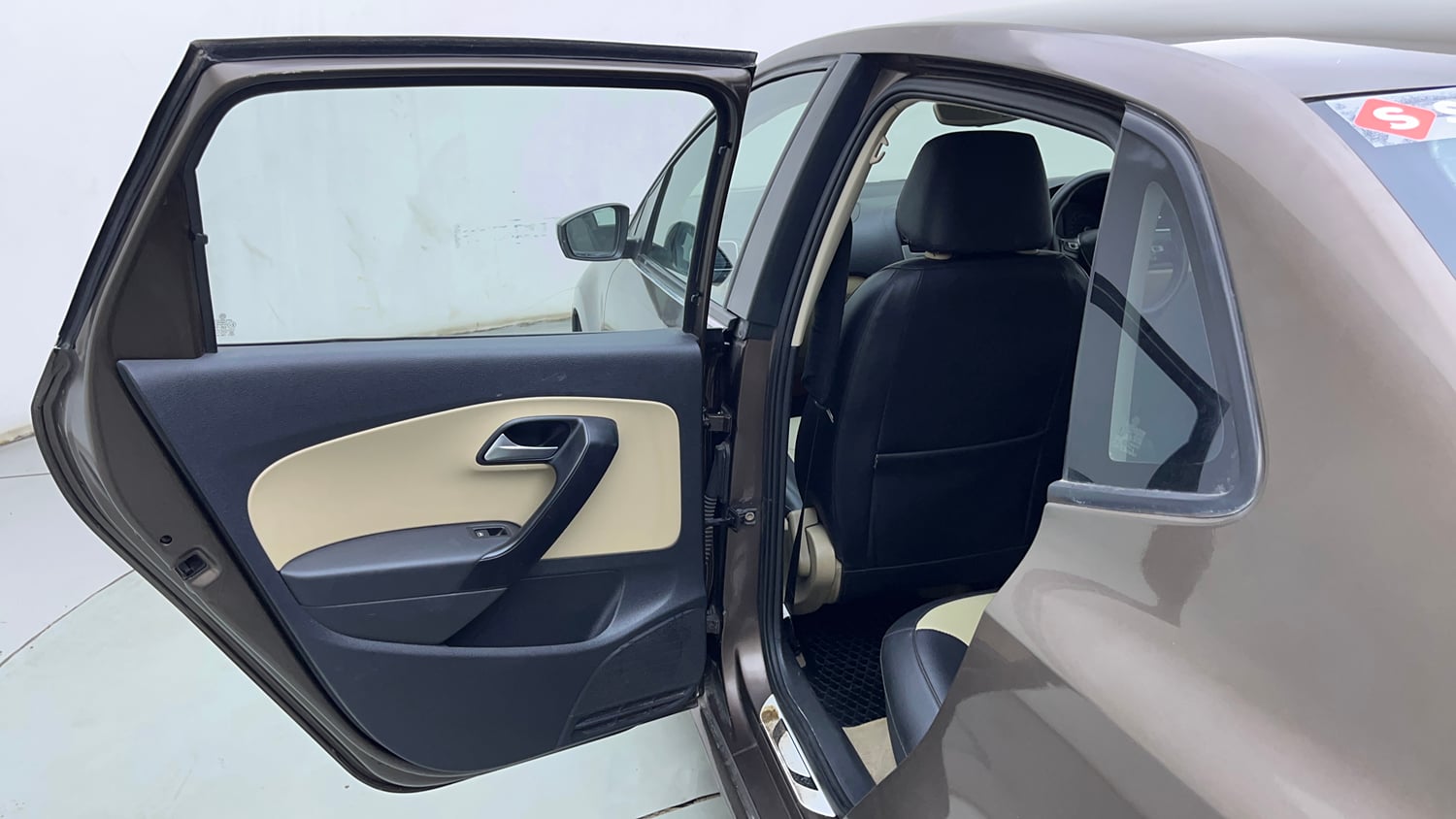 Used 2016 Volkswagen Ameo Highline 1.5L AT Diesel Automatic interior LEFT REAR DOOR OPEN VIEW