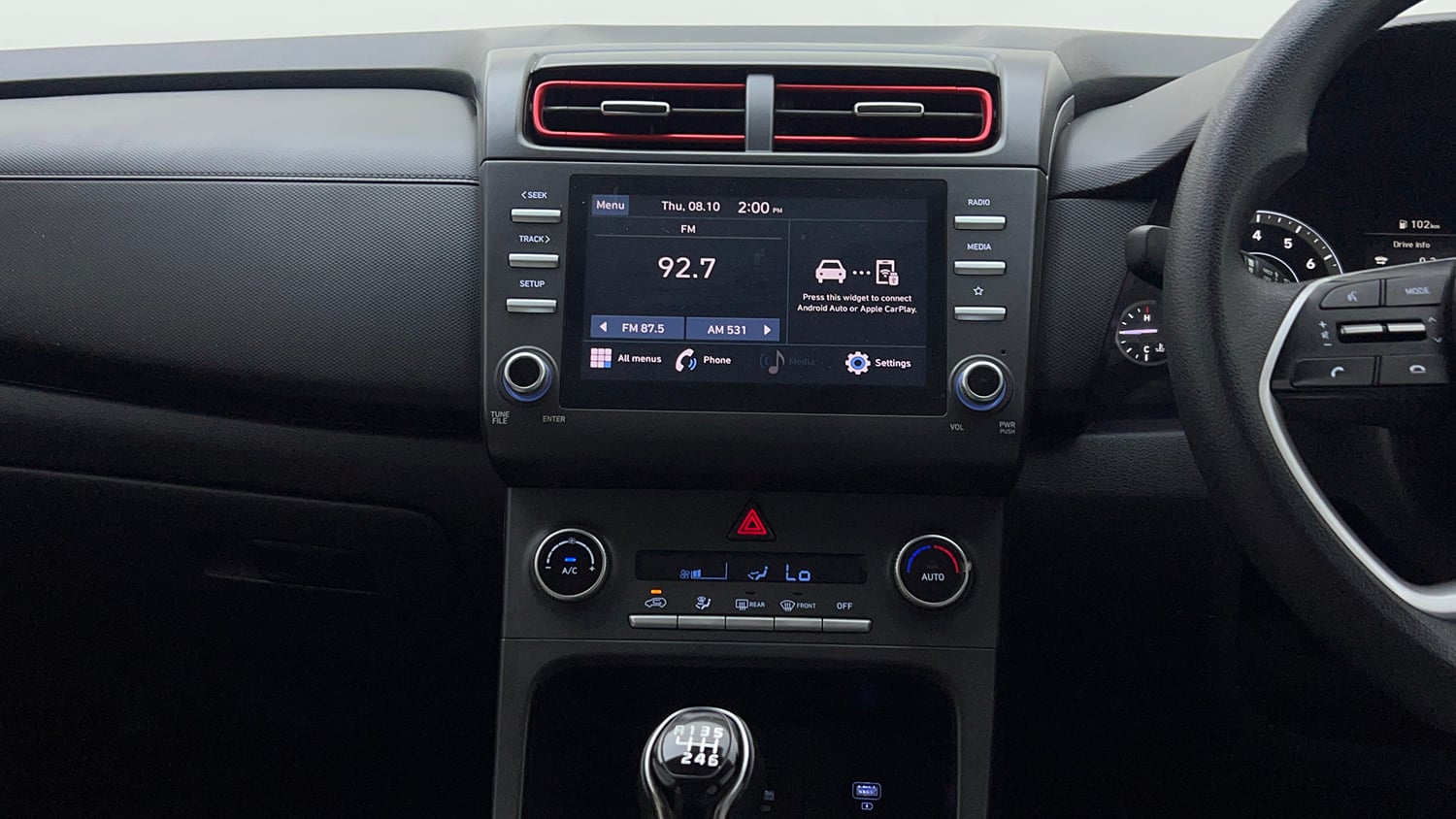 Used 2023 Hyundai Creta S Plus 1.5 Petrol Knight Petrol Manual interior MUSIC SYSTEM & AC CONTROL VIEW