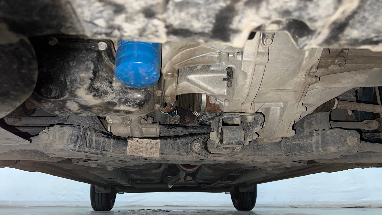 Used 2024 Hyundai Grand i10 Nios Sportz 1.2 Kappa VTVT Petrol Manual extra FRONT LEFT UNDERBODY VIEW