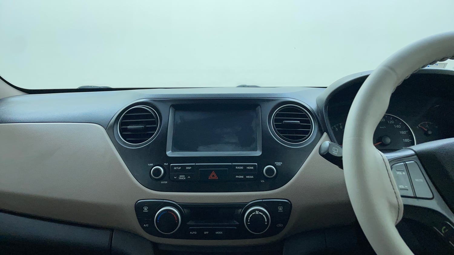 Used 2017 Hyundai Grand i10 Asta 1.2 Kappa VTVT Petrol Manual interior MUSIC SYSTEM & AC CONTROL VIEW