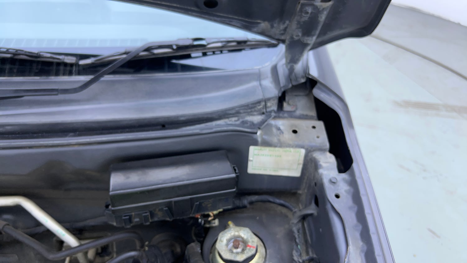 Used 2017 Maruti Suzuki Alto K10 VXi AMT Petrol Automatic engine ENGINE LEFT SIDE HINGE & APRON VIEW