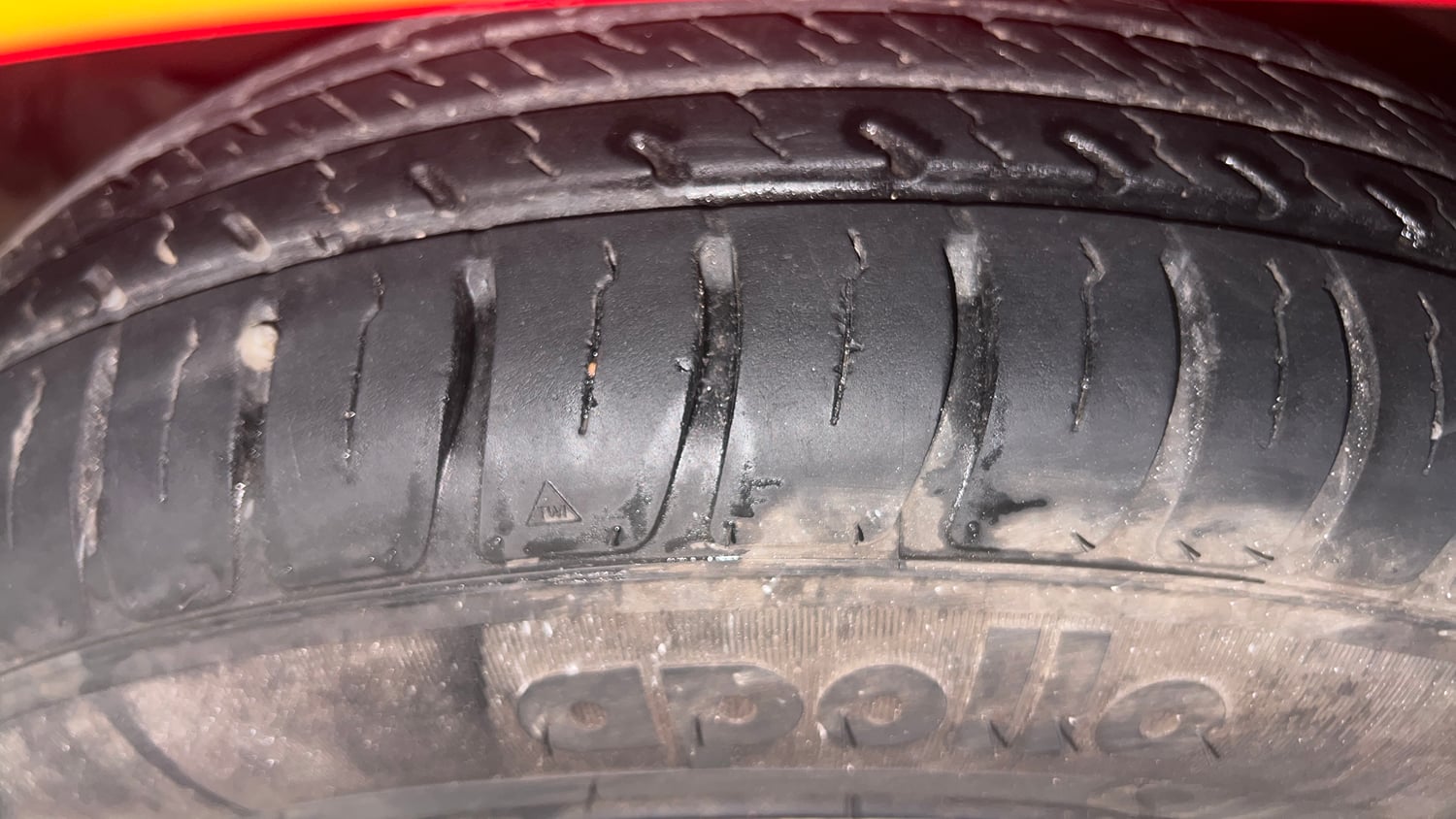 Used 2023 Maruti Suzuki Swift VXi AMT Petrol Automatic tyres LEFT FRONT TYRE TREAD VIEW