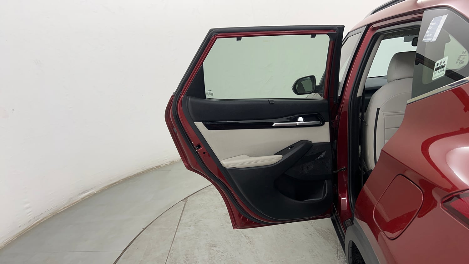 Used 2021 kia Seltos HTX IVT 1.5 Petrol Automatic interior LEFT REAR DOOR OPEN VIEW