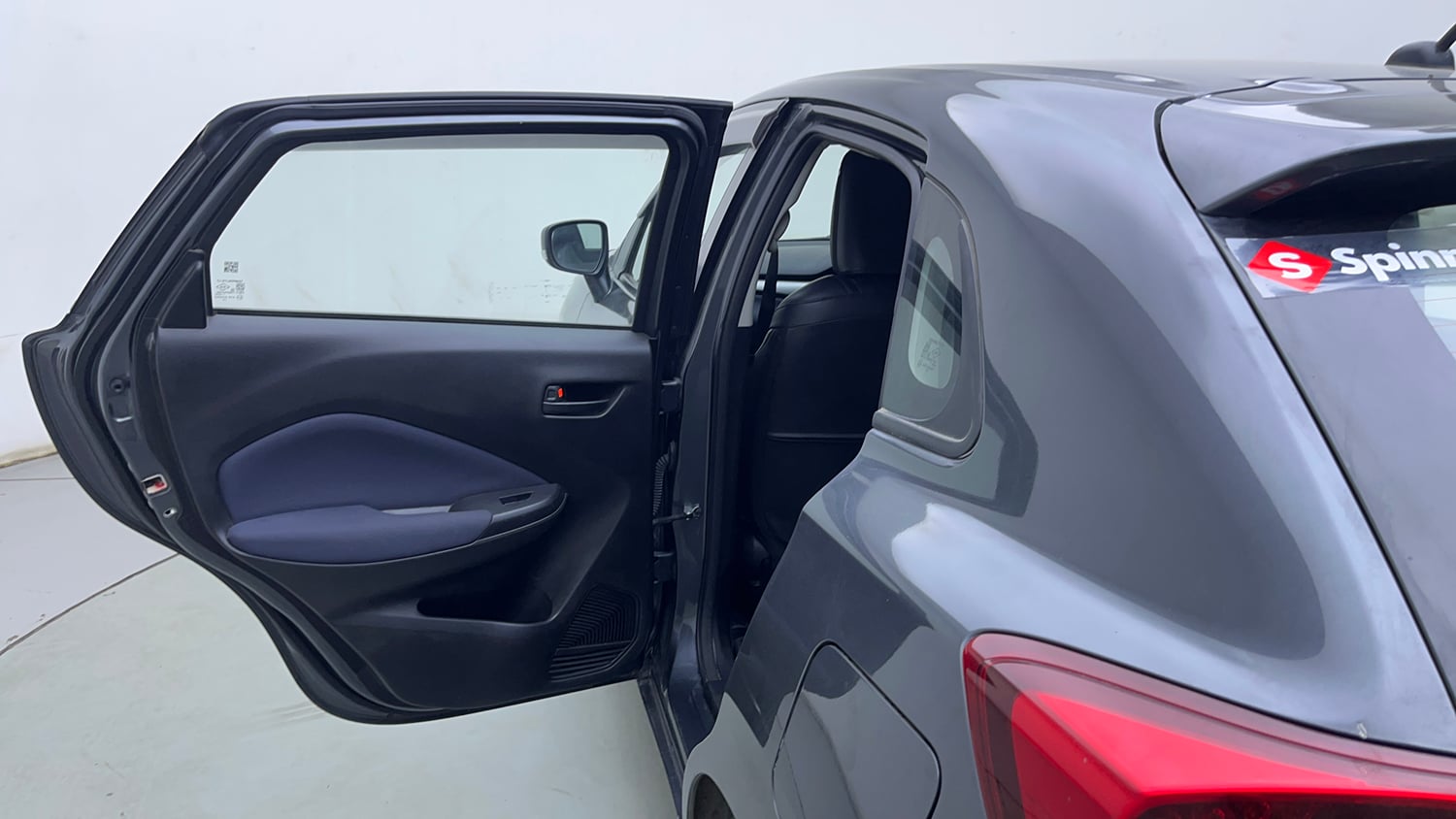 Used 2024 Maruti Suzuki Baleno Delta MT Petrol Manual interior LEFT REAR DOOR OPEN VIEW