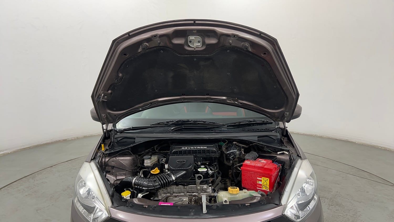 Used 2017 Tata Tiago Revotron XT Petrol Manual engine ENGINE & BONNET OPEN FRONT VIEW