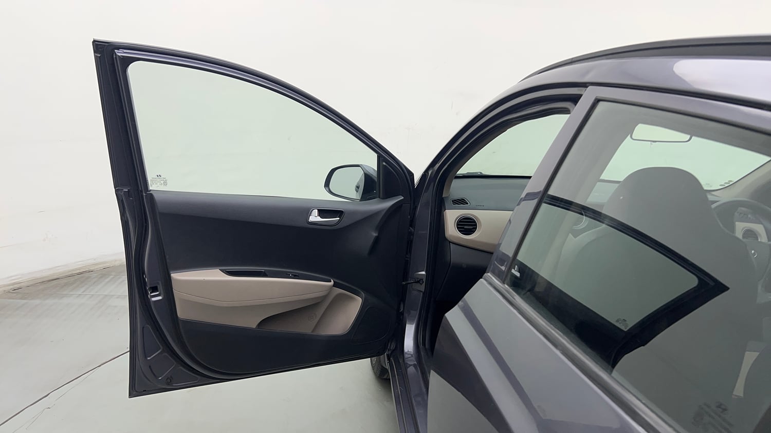 Used 2017 Hyundai Grand i10 Sportz (O) AT 1.2 Kappa VTVT Petrol Automatic interior LEFT FRONT DOOR OPEN VIEW