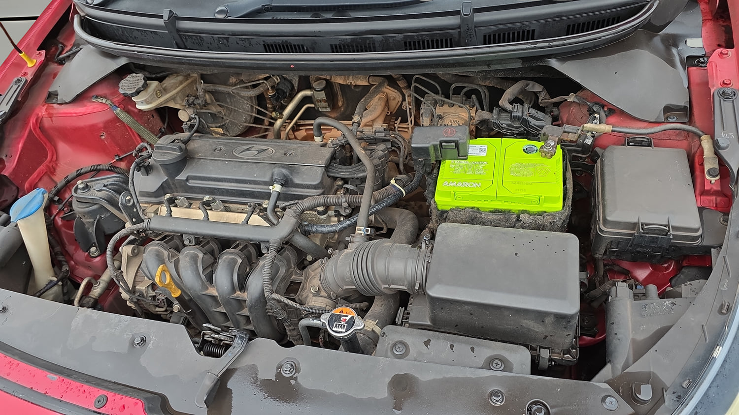 Used 2018 Hyundai Elite i20 Asta 1.2 Dual Tone Petrol Manual engine ENGINE LEFT SIDE VIEW