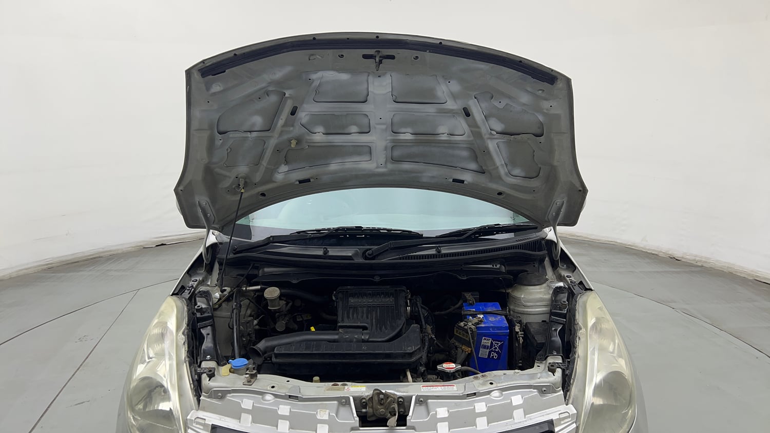 Used 2017 Maruti Suzuki Swift Lxi (O) Petrol Manual engine ENGINE & BONNET OPEN FRONT VIEW