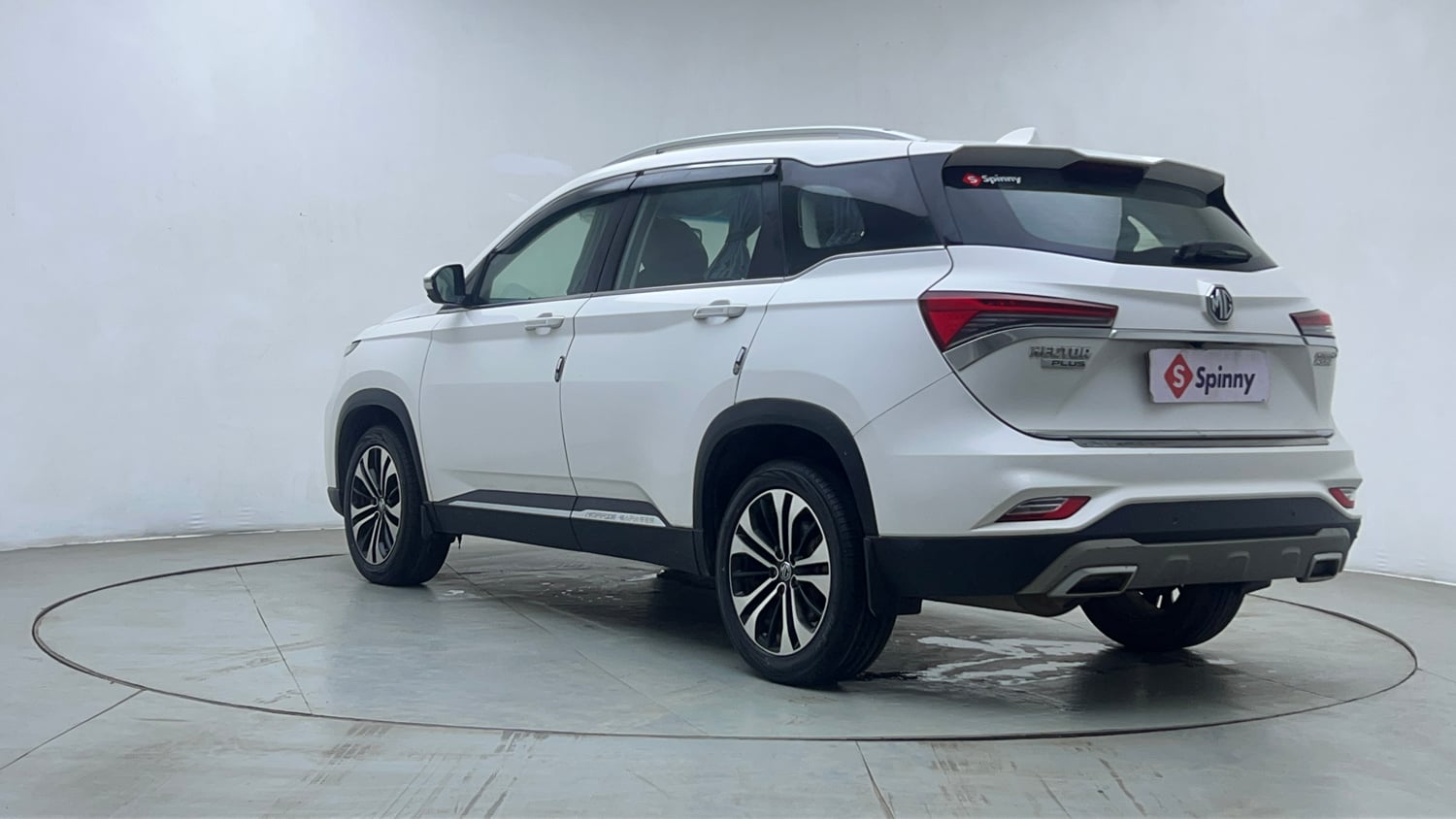 Used 2021 MG Motors Hector Plus Sharp 1.5 Petrol Turbo CVT 6-STR Petrol Automatic exterior LEFT REAR CORNER VIEW