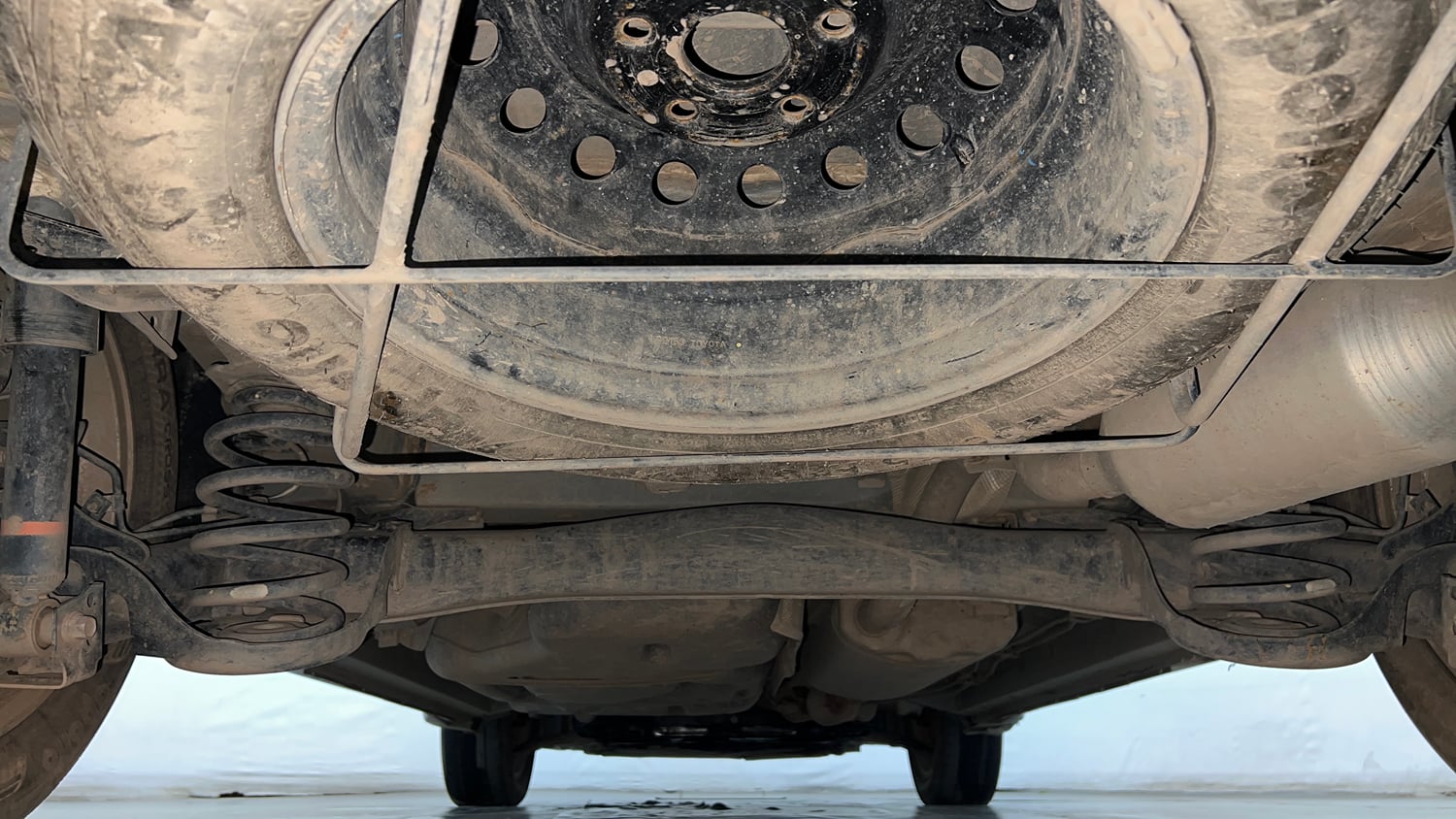 Used 2023 Toyota Innova Hycross VX Hybrid 7 STR Hybrid Automatic extra REAR UNDERBODY VIEW (TAKEN FROM REAR)