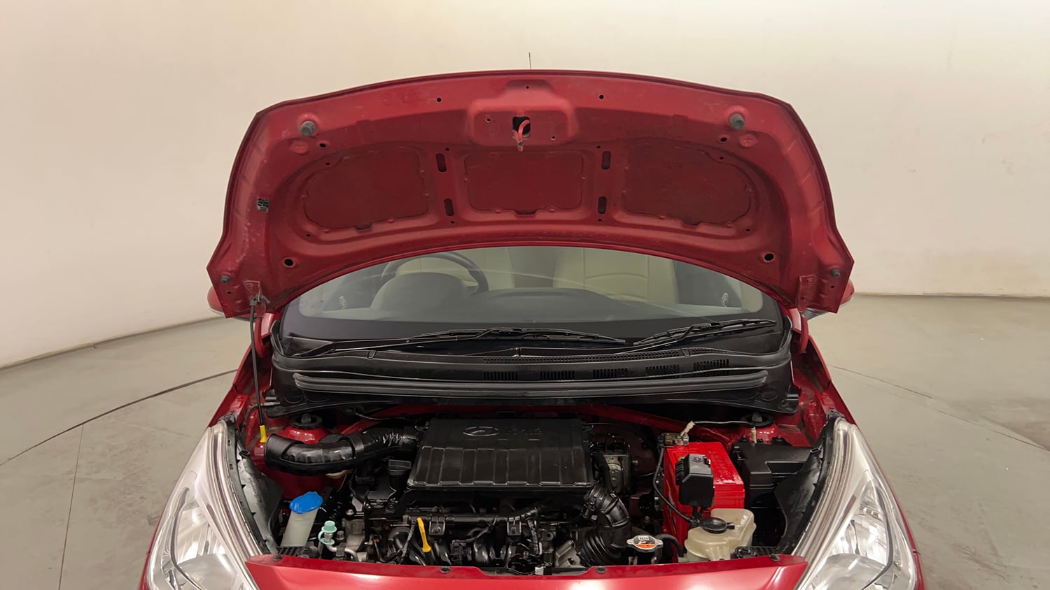 Used 2018 Hyundai Grand i10 Asta 1.2 Kappa VTVT Petrol Manual engine ENGINE & BONNET OPEN FRONT VIEW