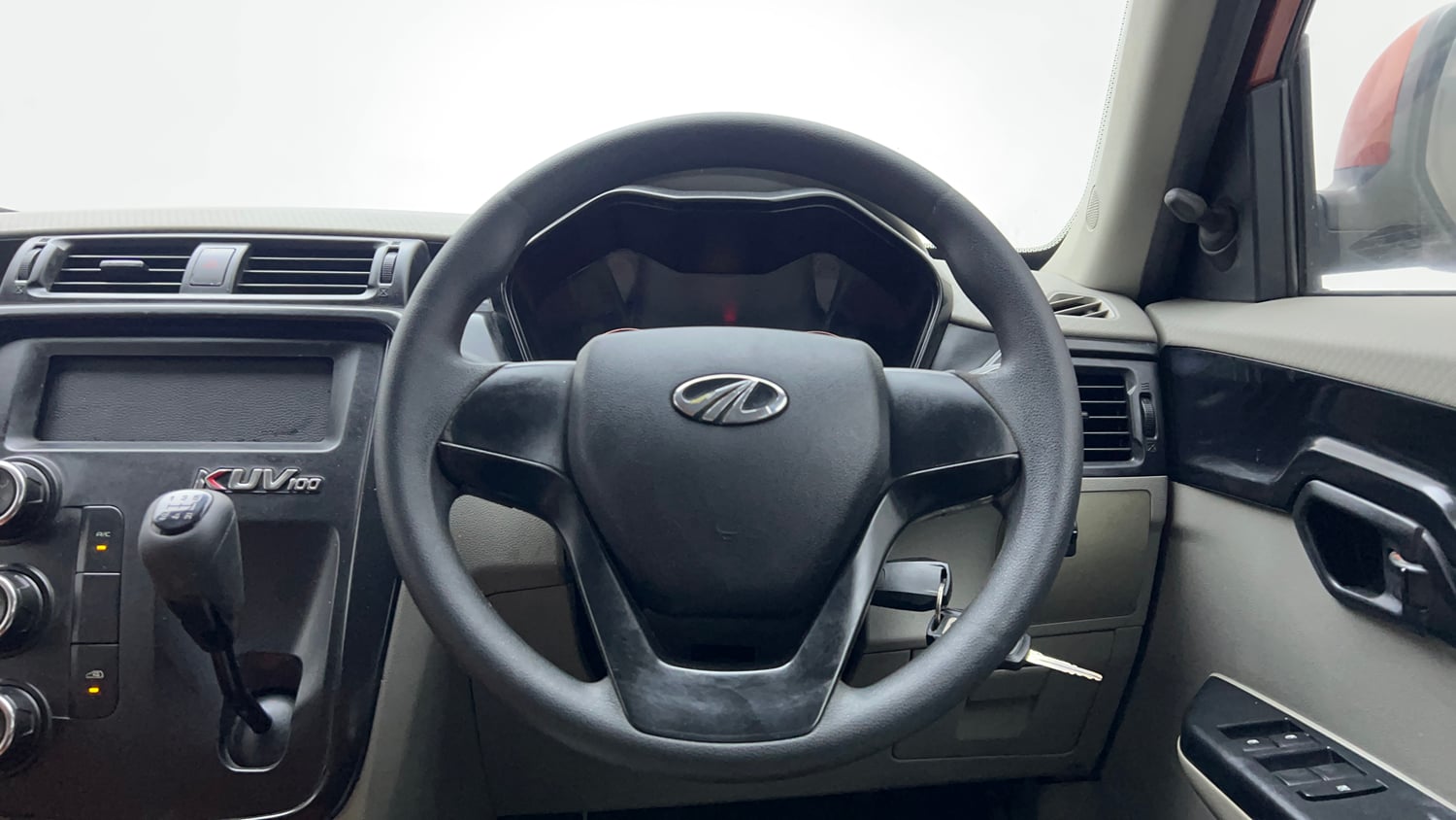 Used 2017 Mahindra KUV100 K4 6 STR Petrol Manual interior STEERING VIEW