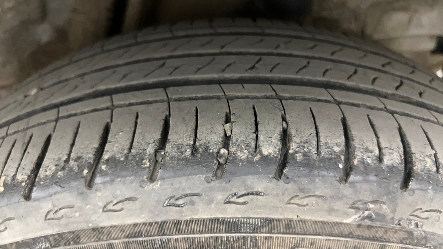 Used 2022 Honda City V CVT Petrol Petrol Automatic tyres LEFT REAR TYRE TREAD VIEW