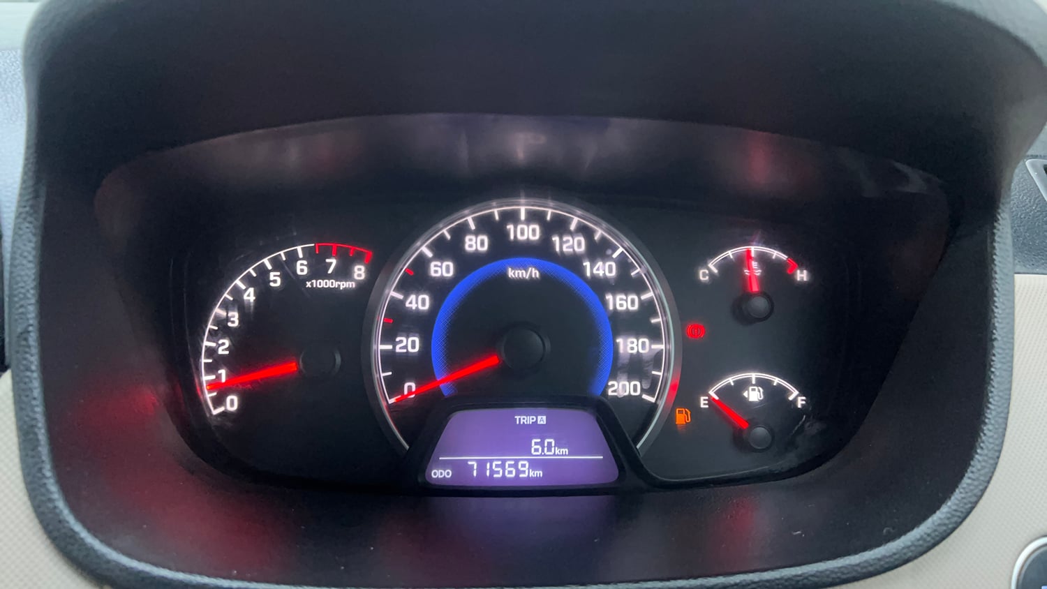 Used 2015 Hyundai Grand i10 Asta 1.2 Kappa VTVT Petrol Manual interior CLUSTERMETER VIEW