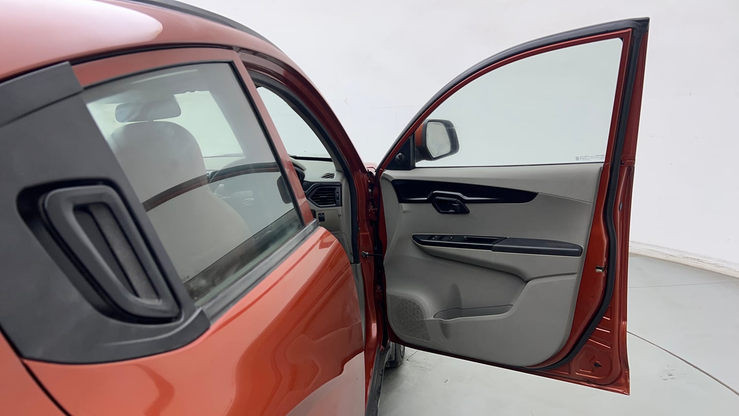 Used 2017 Mahindra KUV100 K4 6 STR Petrol Manual interior RIGHT FRONT DOOR OPEN VIEW