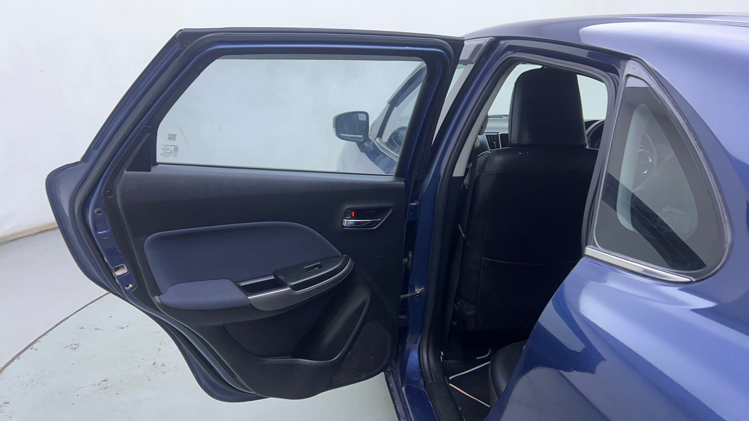 Used 2021 Maruti Suzuki Baleno Zeta Petrol Manual interior LEFT REAR DOOR OPEN VIEW