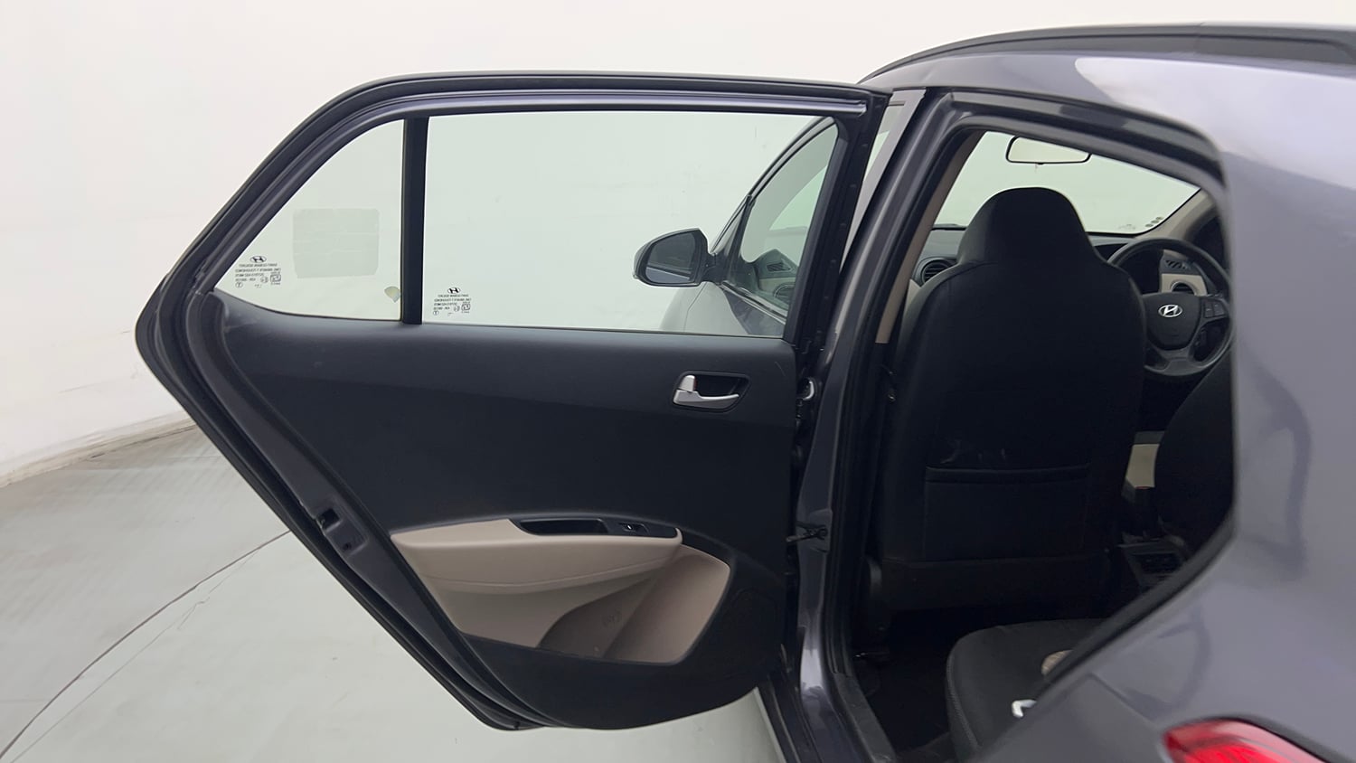 Used 2017 Hyundai Grand i10 Sportz (O) AT 1.2 Kappa VTVT Petrol Automatic interior LEFT REAR DOOR OPEN VIEW
