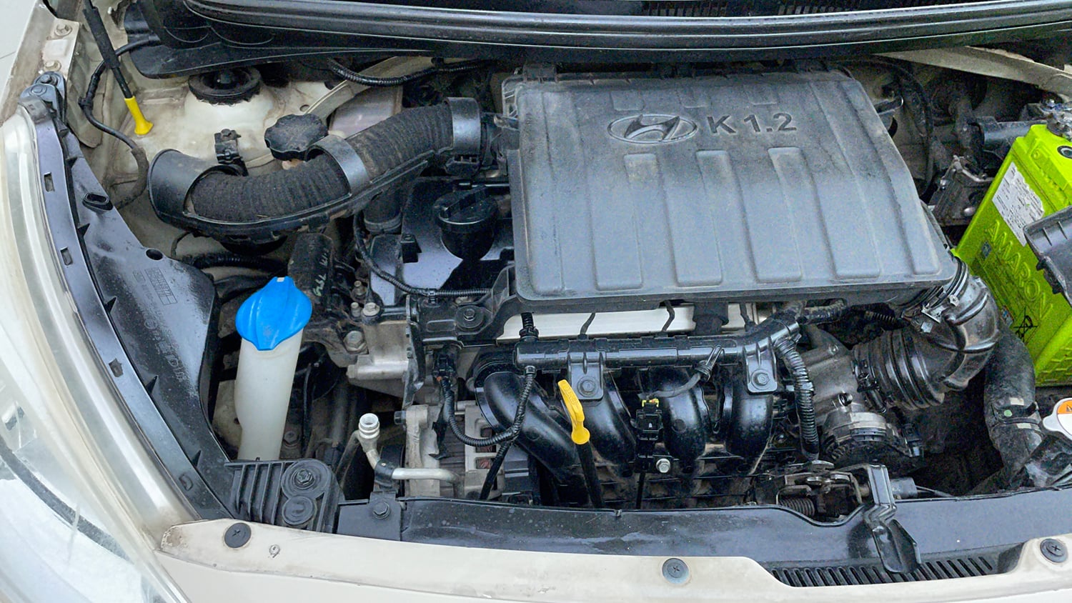 Used 2013 Hyundai Grand i10 Sportz 1.2 Kappa VTVT Petrol Manual engine ENGINE RIGHT SIDE VIEW