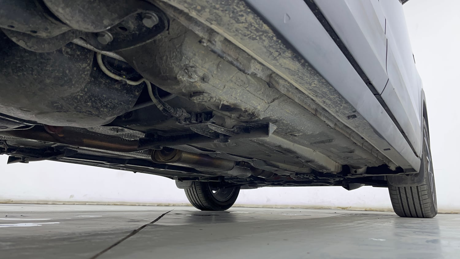 Used 2025 Skoda Kushaq Monte Carlo 1.0L TSI AT Petrol Automatic extra REAR RIGHT UNDERBODY VIEW