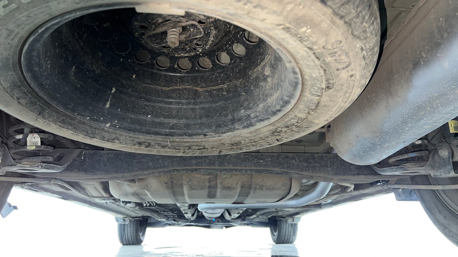 Used 2022 Kia Carens Luxury Plus 1.4 Petrol 7 STR Petrol Manual extra REAR UNDERBODY VIEW (TAKEN FROM REAR)