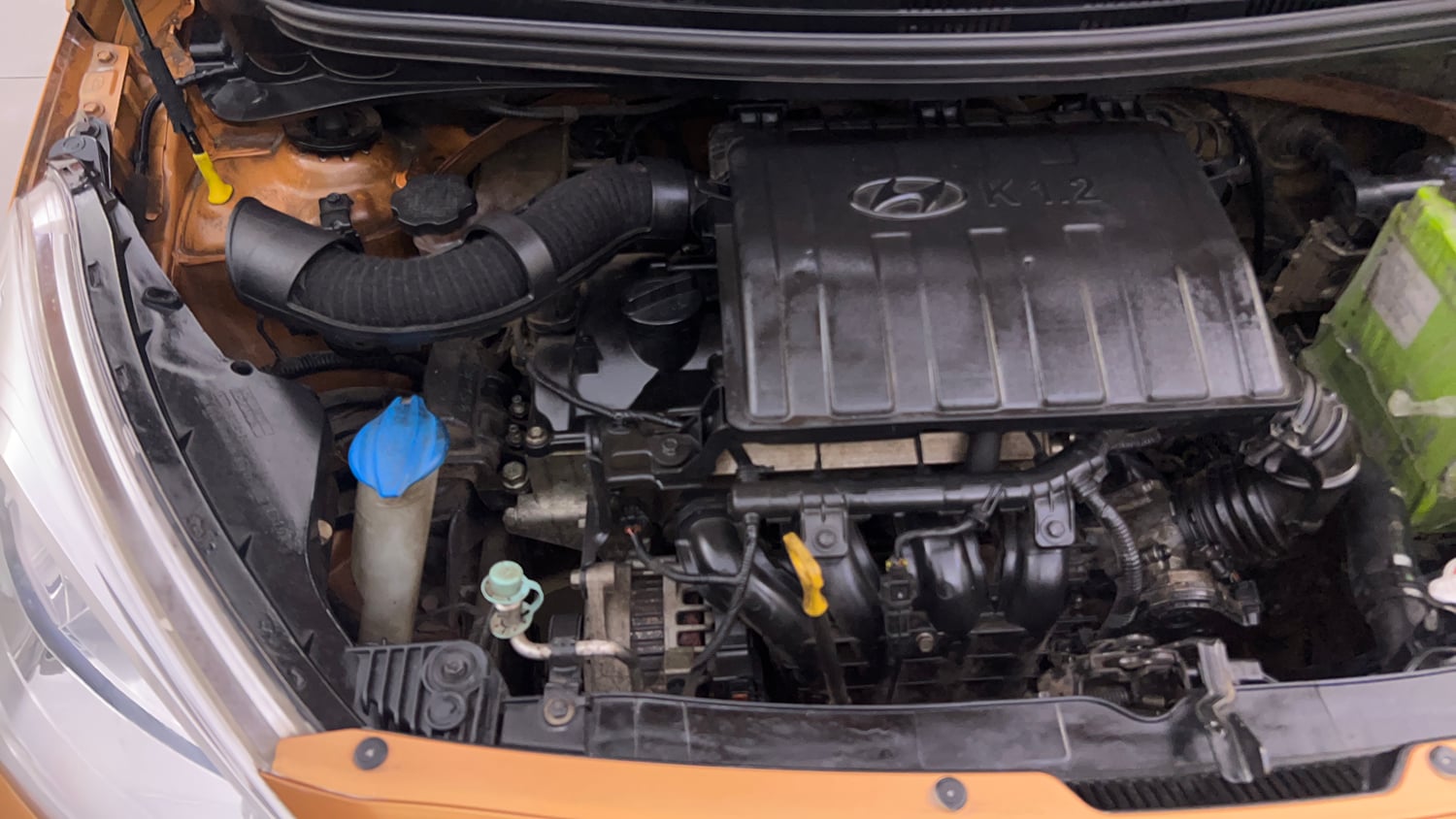 Used 2013 Hyundai Grand i10 Asta 1.2 Kappa VTVT Petrol Manual engine ENGINE RIGHT SIDE VIEW