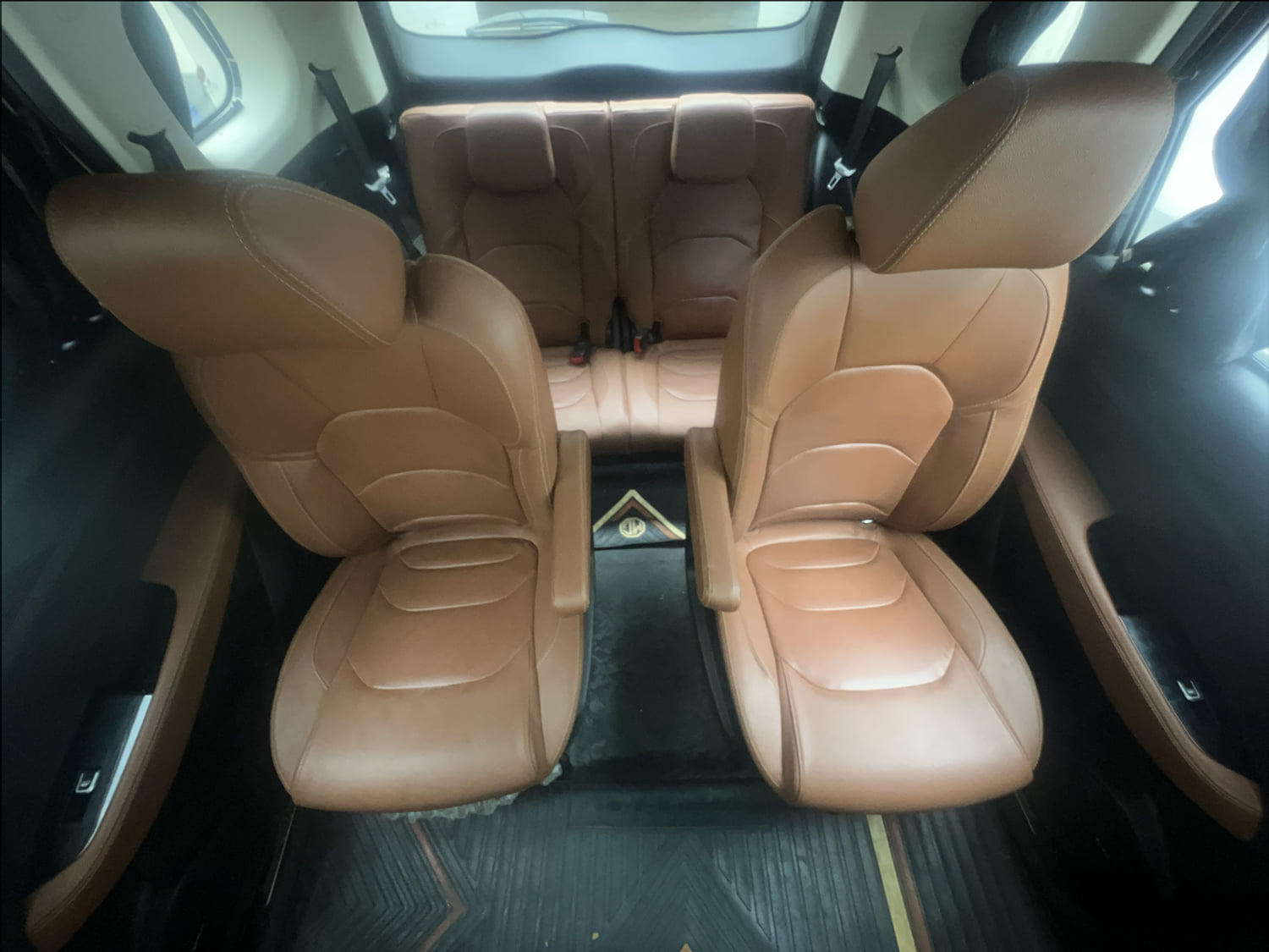 Used 2021 MG Motors Hector Plus Sharp 1.5 Petrol Turbo CVT 6-STR Petrol Automatic interior REAR SEAT CONDITION VIEW