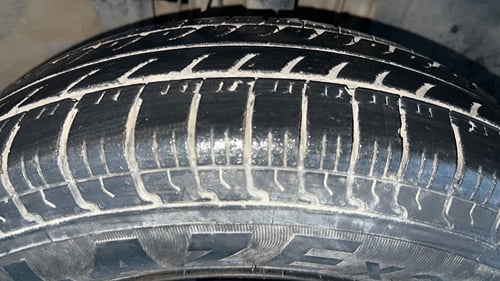 Used 2023 Renault Triber RXE Petrol Manual tyres RIGHT FRONT TYRE TREAD VIEW