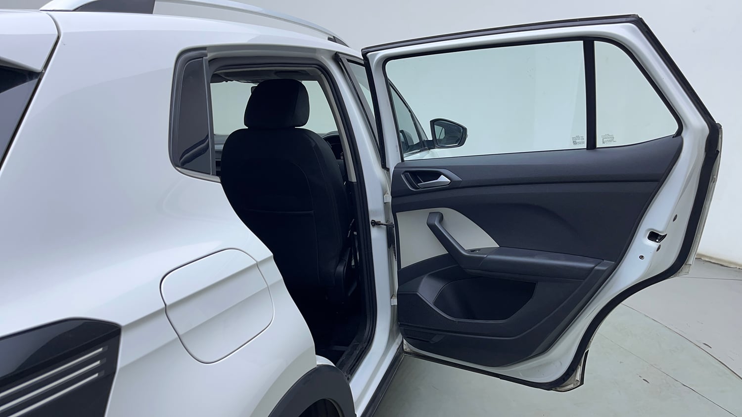 Used 2022 Volkswagen Taigun Topline 1.0 TSI AT Petrol Automatic interior RIGHT REAR DOOR OPEN VIEW