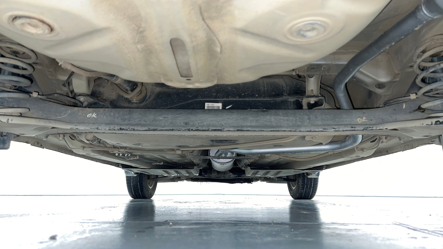 Used 2020 Maruti Suzuki Dzire ZXi Petrol Manual extra REAR UNDERBODY VIEW (TAKEN FROM REAR)