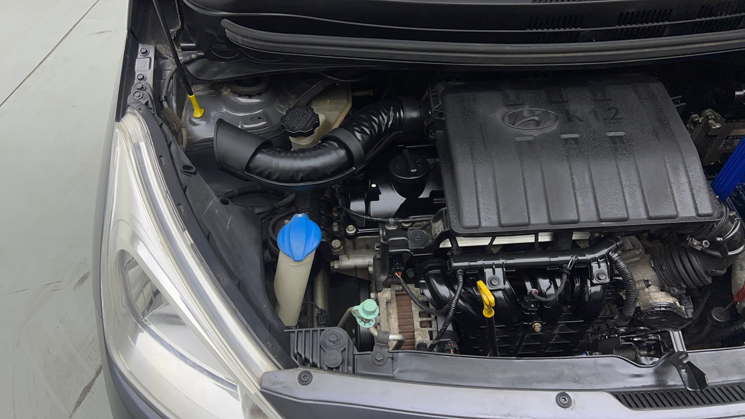 Used 2017 Hyundai Grand i10 Sportz (O) AT 1.2 Kappa VTVT Petrol Automatic engine ENGINE RIGHT SIDE VIEW