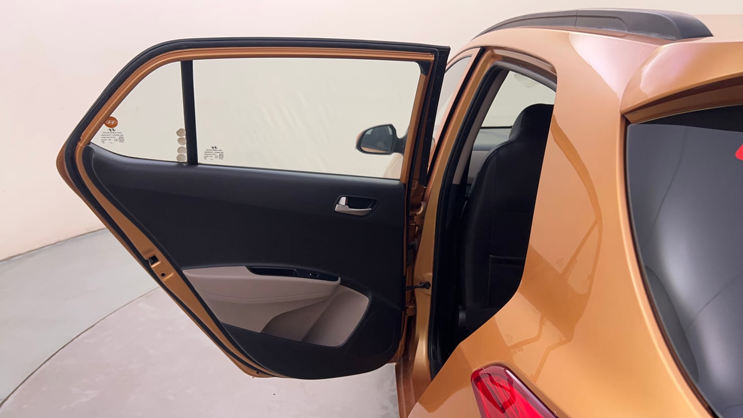 Used 2013 Hyundai Grand i10 Asta 1.2 Kappa VTVT Petrol Manual interior LEFT REAR DOOR OPEN VIEW