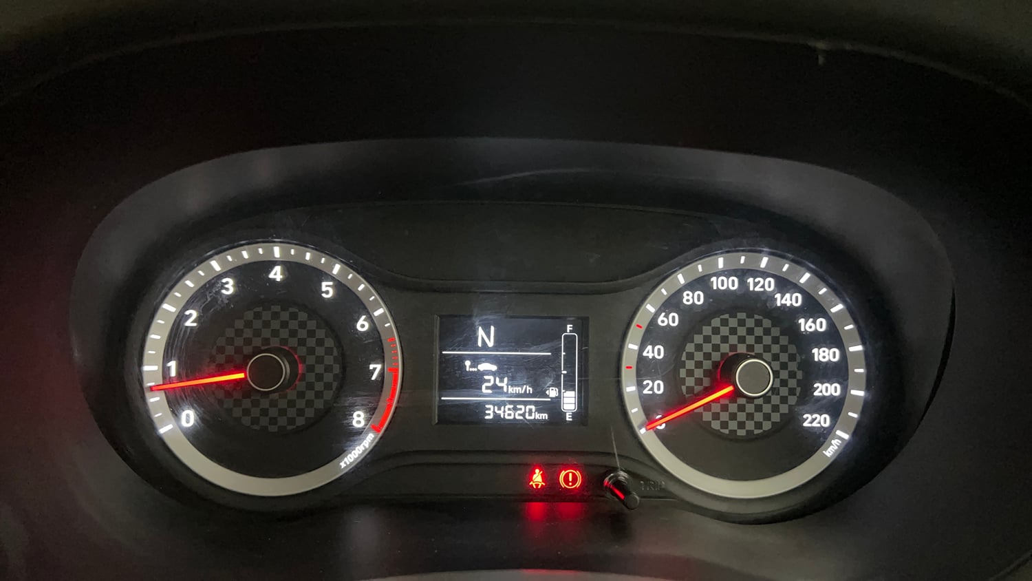 Used 2022 Hyundai Aura S 1.2 AMT Petrol Petrol Automatic interior CLUSTERMETER VIEW