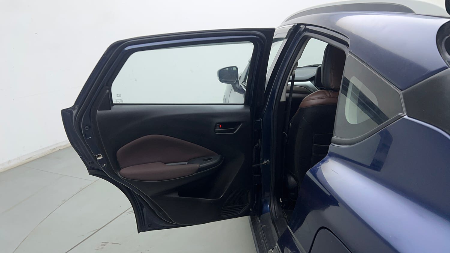 Used 2023 Maruti Suzuki Fronx Delta Plus 1.2L MT Petrol Manual interior LEFT REAR DOOR OPEN VIEW