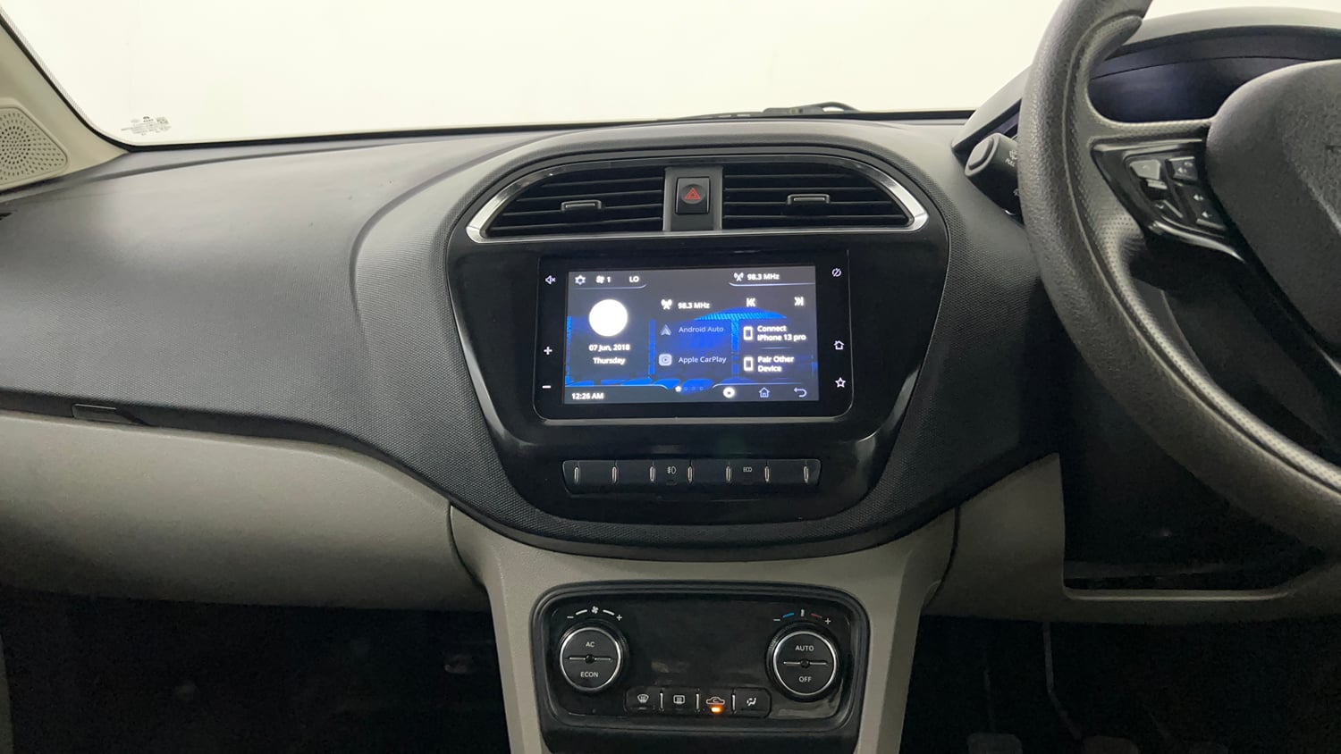 Used 2019 Tata Tiago Revotron XZ Plus Petrol Manual interior MUSIC SYSTEM & AC CONTROL VIEW