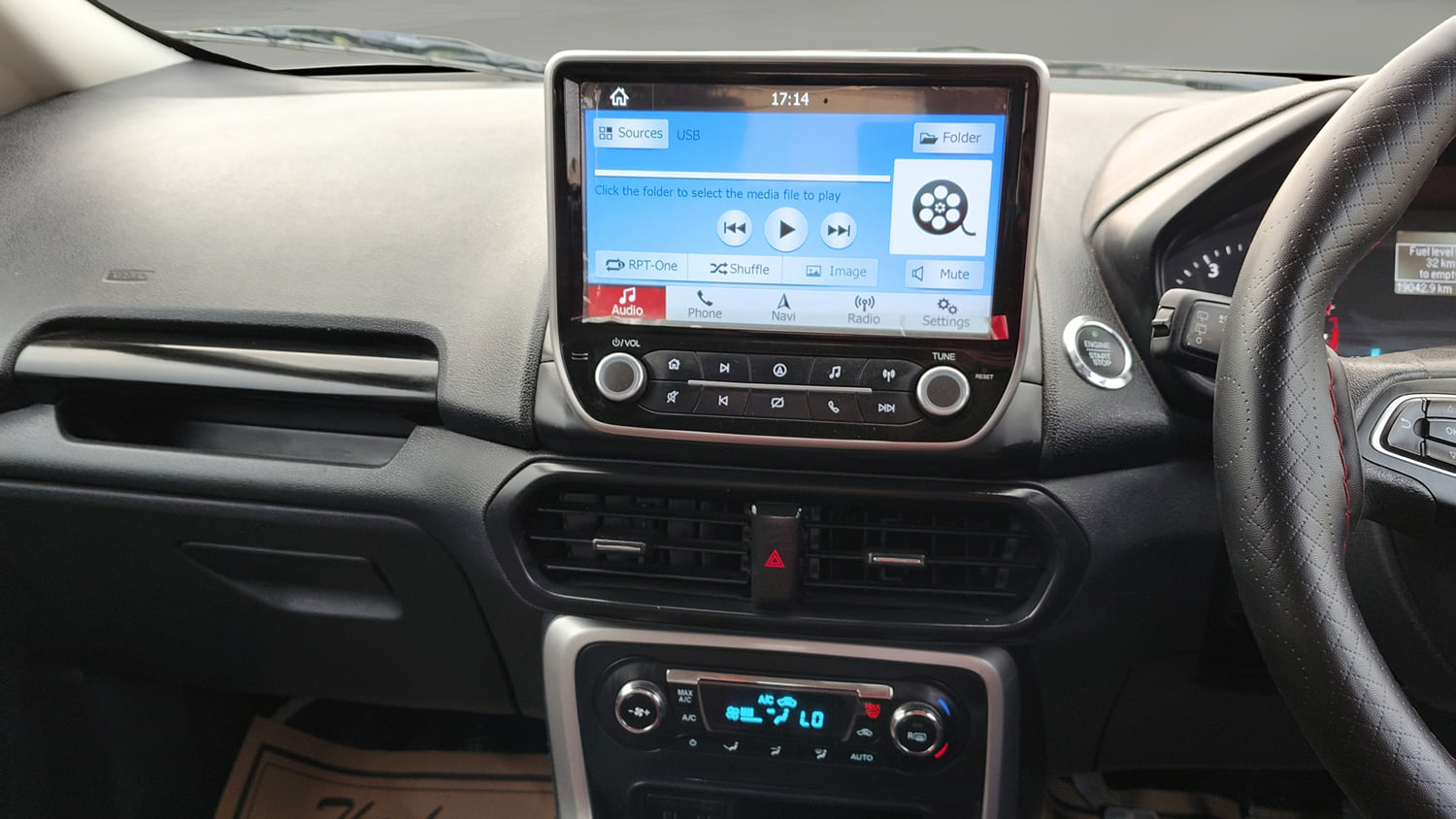 Used 2018 Ford EcoSport Titanium 1.5L Ti-VCT Petrol Manual interior MUSIC SYSTEM & AC CONTROL VIEW
