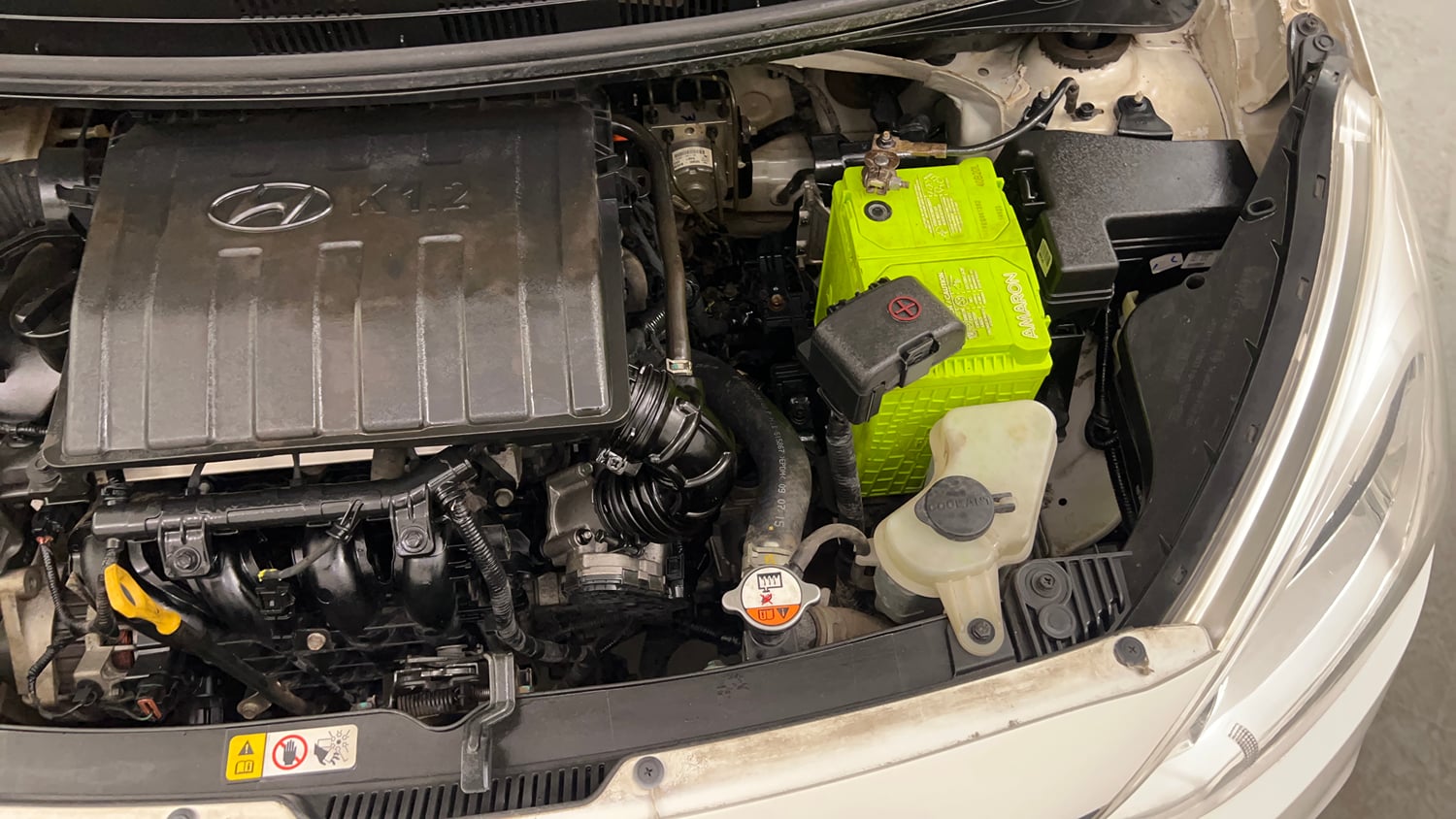 Used 2015 Hyundai Grand i10 Asta 1.2 Kappa VTVT Petrol Manual engine ENGINE LEFT SIDE VIEW