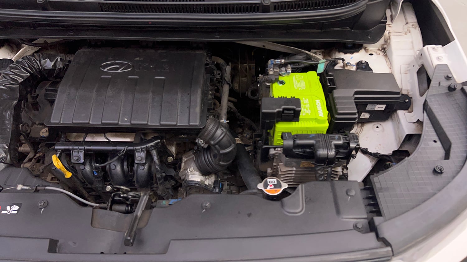 Used 2023 Hyundai Exter SX (O) Connect 1.2 AMT Petrol Automatic engine ENGINE LEFT SIDE VIEW