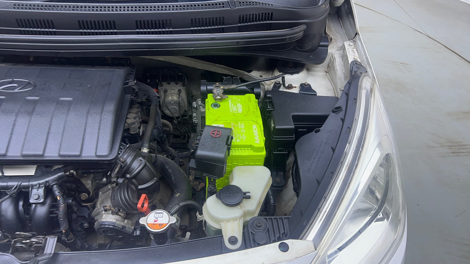 Used 2016 Hyundai Grand i10 Asta AT 1.2 Kappa VTVT Petrol Automatic engine ENGINE LEFT SIDE VIEW
