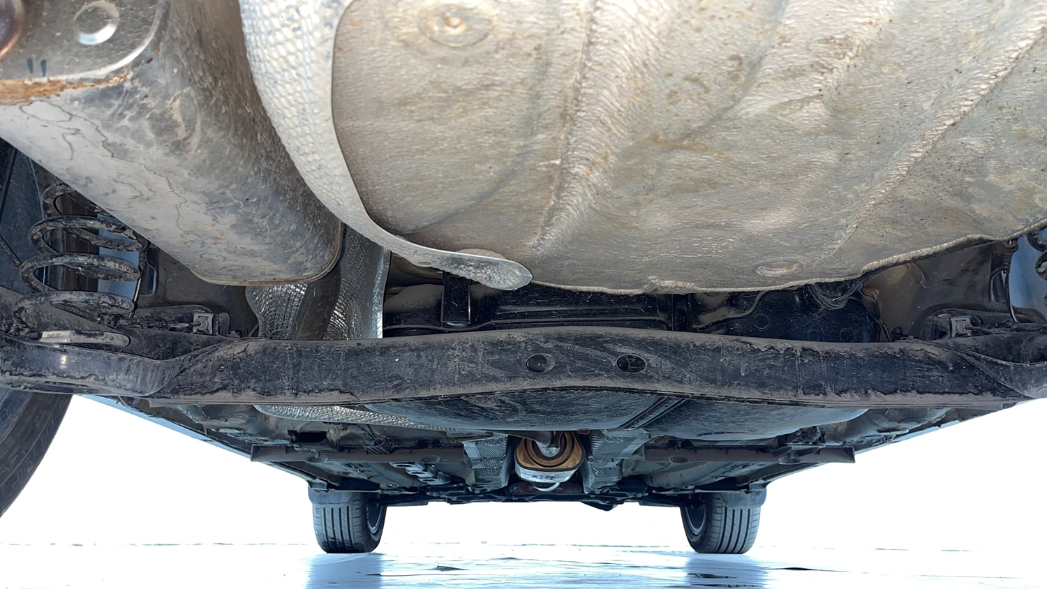 Used 2025 Skoda Kushaq Monte Carlo 1.0L TSI AT Petrol Automatic extra REAR UNDERBODY VIEW (TAKEN FROM REAR)